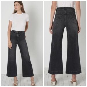 Rolla's High-Rise Wide-Leg Sailor Jeans Black Women's 27 Bohemian Cleangirl